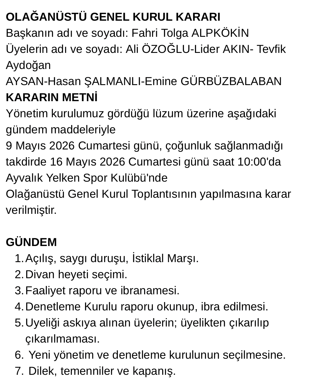 Genel Kurul